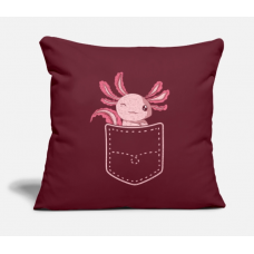 Caudate Gift Breast Pocket Axolotl Burgundy Pillow